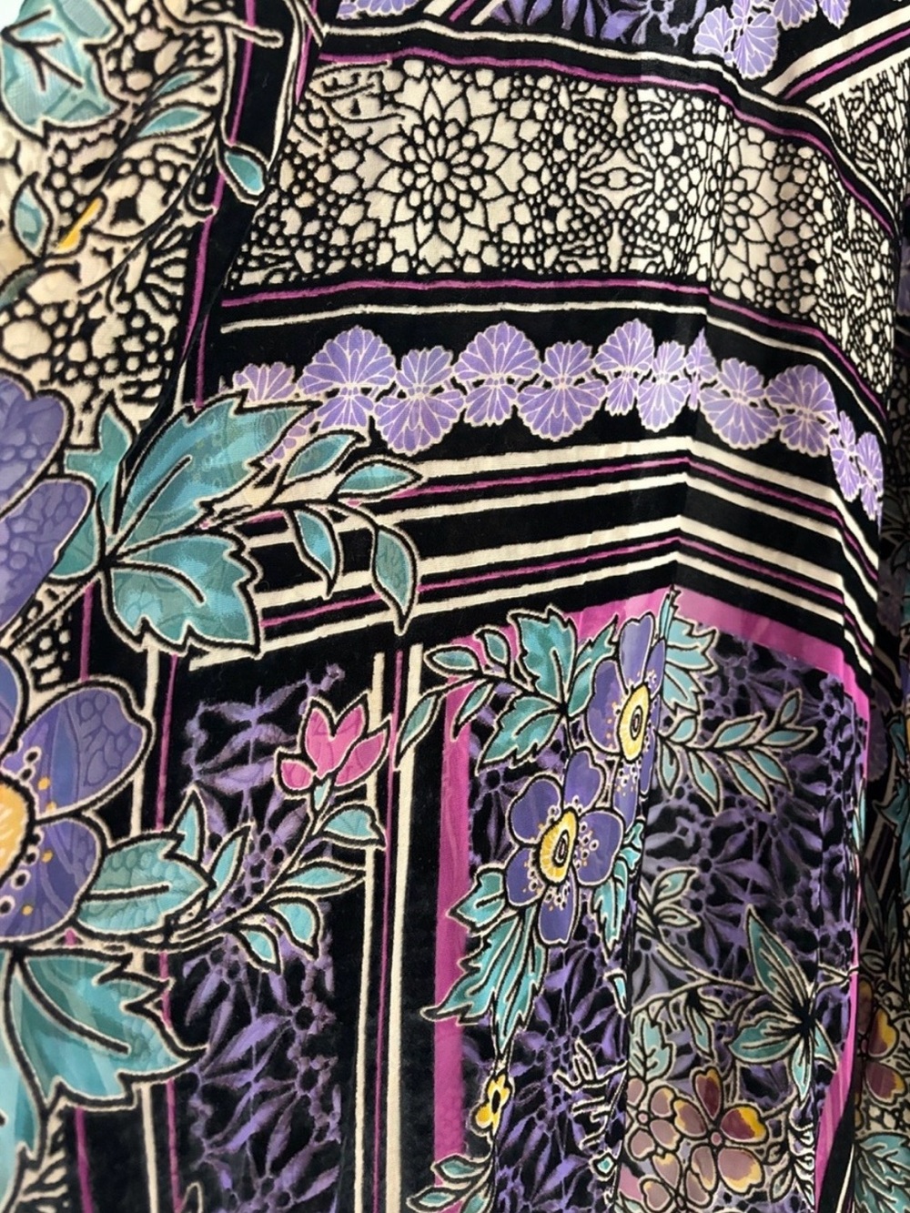 Anthropologie Shira Burnout Velvet Kimono - Picture 8 of 10